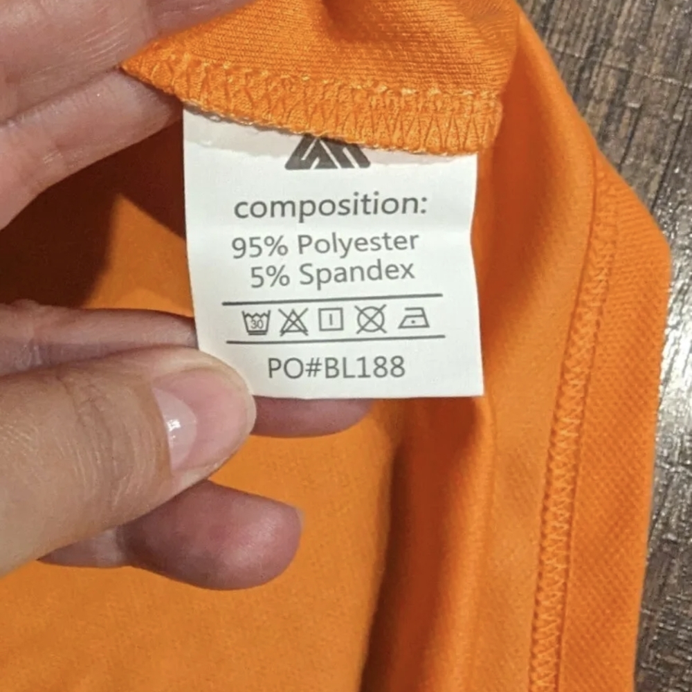 Zity Mens Polo Size XL Bright Orange NWT High Function Temp Control Muscle Move - Picture 11 of 16